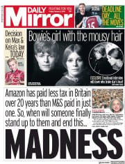Daily Mirror (UK) Newspaper Front Page for 1 February 2019