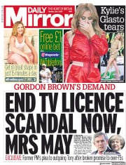Daily Mirror (UK) Newspaper Front Page for 1 July 2019