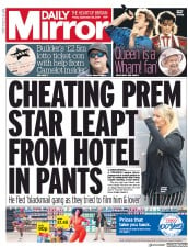 Daily Mirror (UK) Newspaper Front Page for 20 September 2019