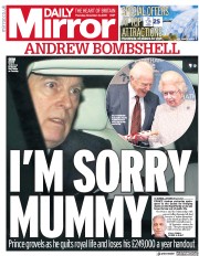 Daily Mirror (UK) Newspaper Front Page for 21 November 2019