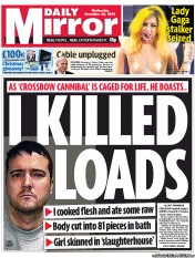 Daily Mirror Newspaper Front Page (UK) for 22 December 2010