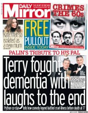 Daily Mirror (UK) Newspaper Front Page for 23 January 2020