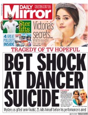 Daily Mirror (UK) Newspaper Front Page for 23 March 2019