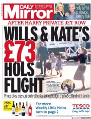 Daily Mirror (UK) Newspaper Front Page for 23 August 2019