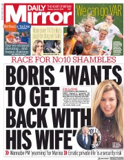 Daily Mirror (UK) Newspaper Front Page for 24 June 2019