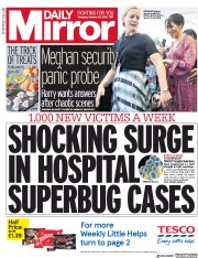 Daily Mirror (UK) Newspaper Front Page for 25 October 2018