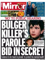 Daily Mirror (UK) Newspaper Front Page for 26 October 2023