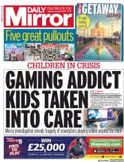 Daily Mirror (UK) Newspaper Front Page for 26 January 2019