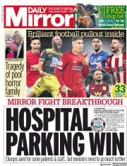 Daily Mirror (UK) Newspaper Front Page for 27 December 2019