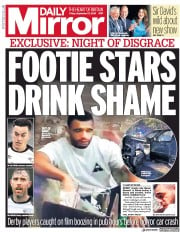 Daily Mirror (UK) Newspaper Front Page for 27 September 2019