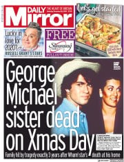 Daily Mirror (UK) Newspaper Front Page for 28 December 2019