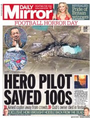 Daily Mirror (UK) Newspaper Front Page for 29 October 2018