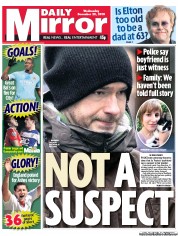Daily Mirror Newspaper Front Page (UK) for 29 December 2010
