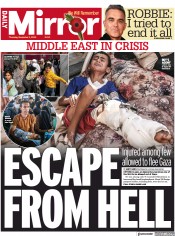 Daily Mirror (UK) Newspaper Front Page for 2 November 2023