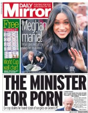 Daily Mirror (UK) Newspaper Front Page for 2 December 2017