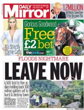 Daily Mirror (UK) Newspaper Front Page for 2 August 2019