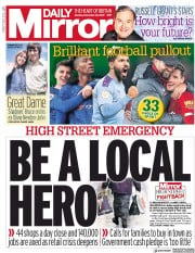Daily Mirror (UK) Newspaper Front Page for 30 December 2019
