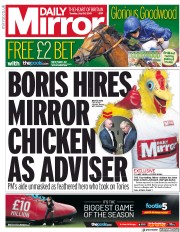 Daily Mirror (UK) Newspaper Front Page for 30 July 2019