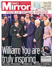 Daily Mirror (UK) Newspaper Front Page for 31 October 2017