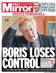 Daily Mirror (UK) Newspaper Front Page for 4 September 2019