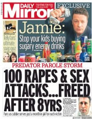 Daily Mirror (UK) Newspaper Front Page for 5 January 2018
