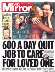 Daily Mirror (UK) Newspaper Front Page for 5 February 2019
