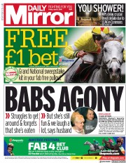 Daily Mirror (UK) Newspaper Front Page for 5 April 2019