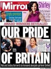 Daily Mirror (UK) Newspaper Front Page for 6 October 2023