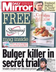 Daily Mirror (UK) Newspaper Front Page for 6 January 2018