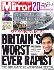 Daily Mirror (UK) Newspaper Front Page for 7 January 2020