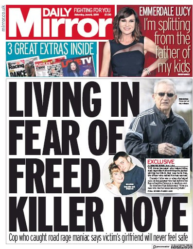 Daily Mirror Newspaper Front Page (UK) for 8 June 2019