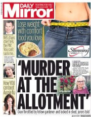 Daily Mirror (UK) Newspaper Front Page for 9 January 2018