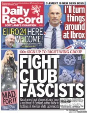 Daily Record (UK) Newspaper Front Page for 16 October 2023