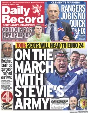 Daily Record (UK) Newspaper Front Page for 17 October 2023