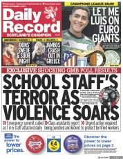 Daily Record (UK) Newspaper Front Page for 1 September 2023