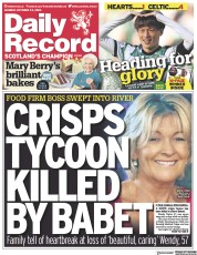 Daily Record (UK) Newspaper Front Page for 23 October 2023