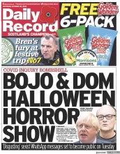Daily Record (UK) Newspaper Front Page for 28 October 2023