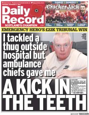 Daily Record (UK) Newspaper Front Page for 2 November 2023