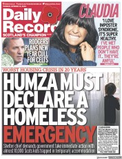Daily Record (UK) Newspaper Front Page for 31 October 2023