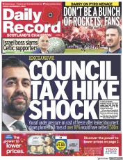 Daily Record (UK) Newspaper Front Page for 3 November 2023