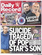 Daily Record (UK) Newspaper Front Page for 6 October 2023