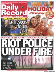 Daily Record (UK) Newspaper Front Page for 6 November 2023