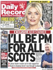 Daily Record (UK) Newspaper Front Page for 7 October 2023