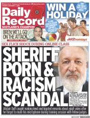 Daily Record (UK) Newspaper Front Page for 7 November 2023