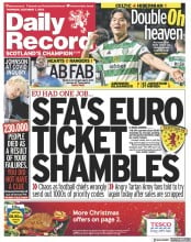 Daily Record front page for 7 December 2023