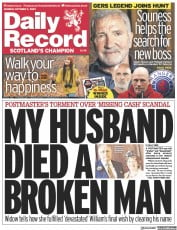 Daily Record (UK) Newspaper Front Page for 9 October 2023