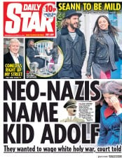 Daily Star (UK) Newspaper Front Page for 10 October 2018