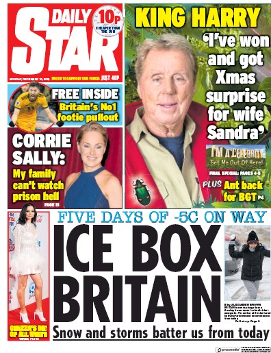Daily Star Newspaper Front Page (UK) for 10 December 2018