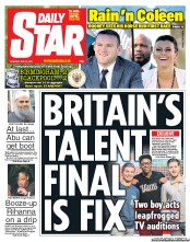 Daily Star (UK) Newspaper Front Page for 10 May 2012