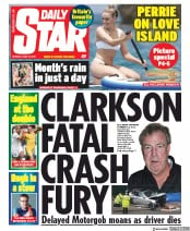 Daily Star (UK) Newspaper Front Page for 10 June 2019